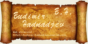 Budimir Hadnađev vizit kartica